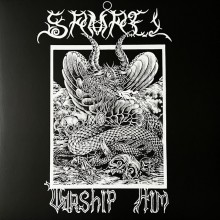 Samael - Worship Him (12” LP Limited edition re-issue from 2021. Black & White vinyl. Swiss Industri
